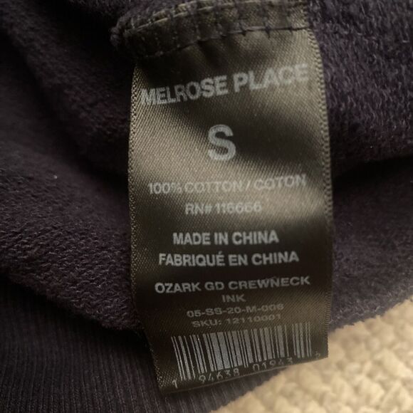 Melrose Place Ozark GD Crewneck Navy Blue Men’s Sweatshirt Size Small - Picture 3 of 3